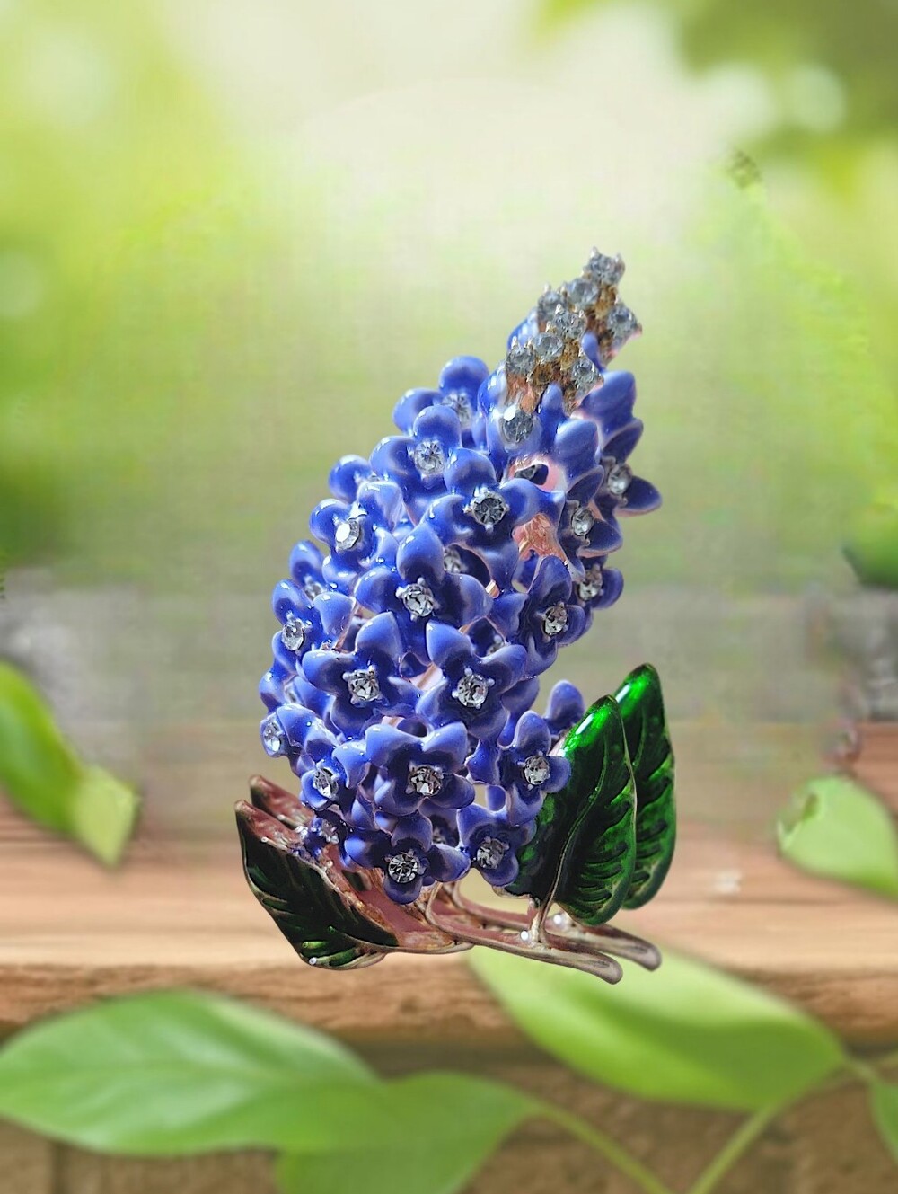 Enamel Wisteria Brooch